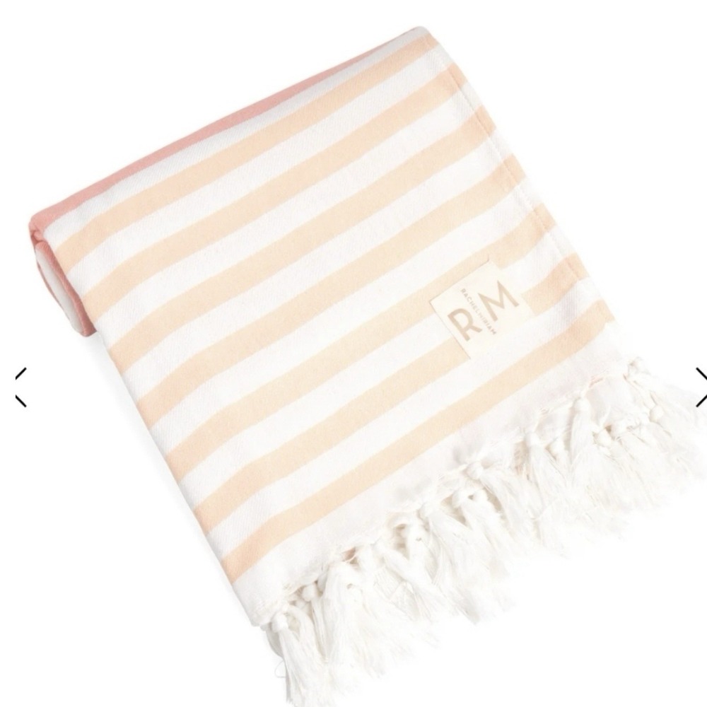 Rachel‎ Miriam Positano Towel Sunset Striped Beach Wrap Tassel Fringe New - Picture 6 of 6